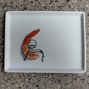 NWT 2011 Retired Oliver Shrimp Lounge Appetizer Plate